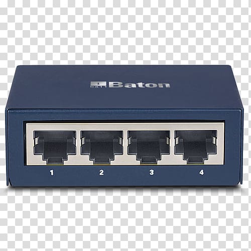 Small form-factor pluggable transceiver Network switch Gigabit Ethernet Power over Ethernet, 4 port switch transparent background PNG clipart