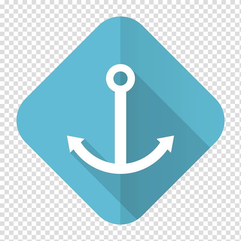 Anchor Icon, Light blue anchor transparent background PNG clipart