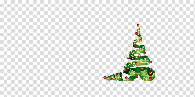 Christmas tree Christmas ornament Green Pattern, Green ribbon Christmas tree transparent background PNG clipart