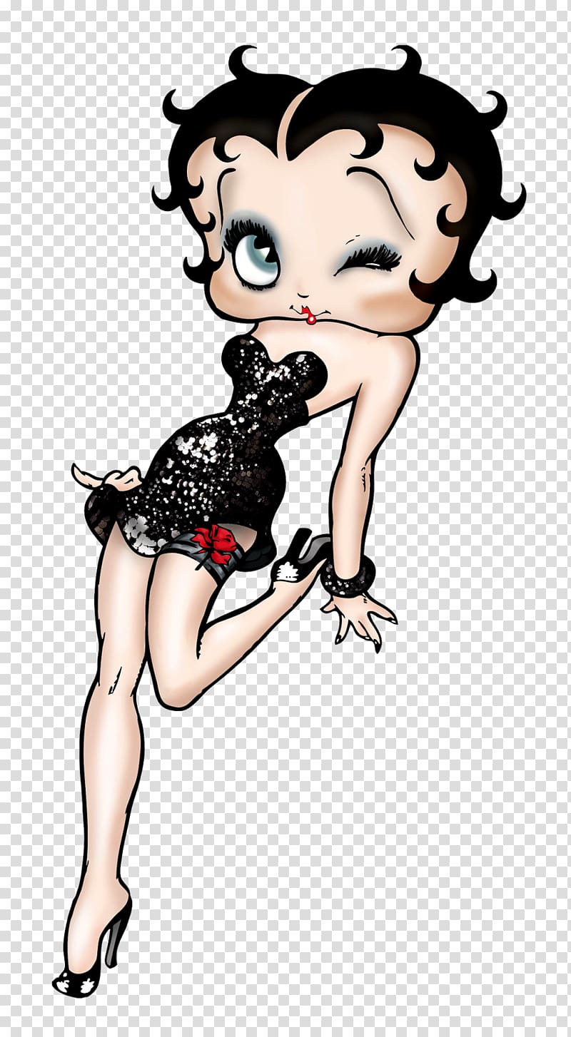 black canvas betty boop bag