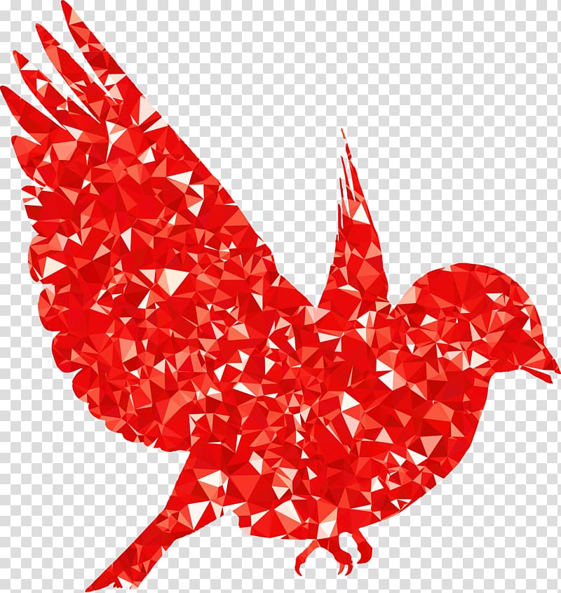 Bird , red gem transparent background PNG clipart