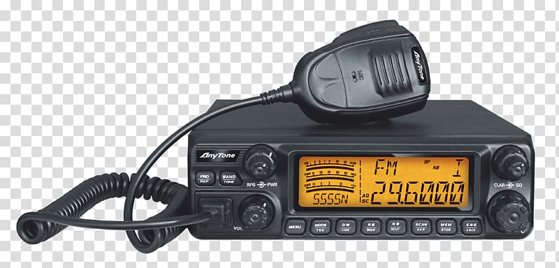 10-meter band Citizens band radio Transceiver Frequency modulation, radio transparent background PNG clipart