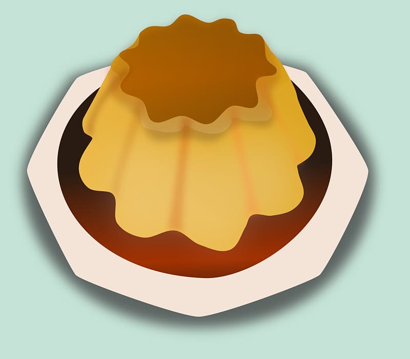 Ice cream Crxe8me caramel Flan Custard Sponge cake, Flan transparent background PNG clipart