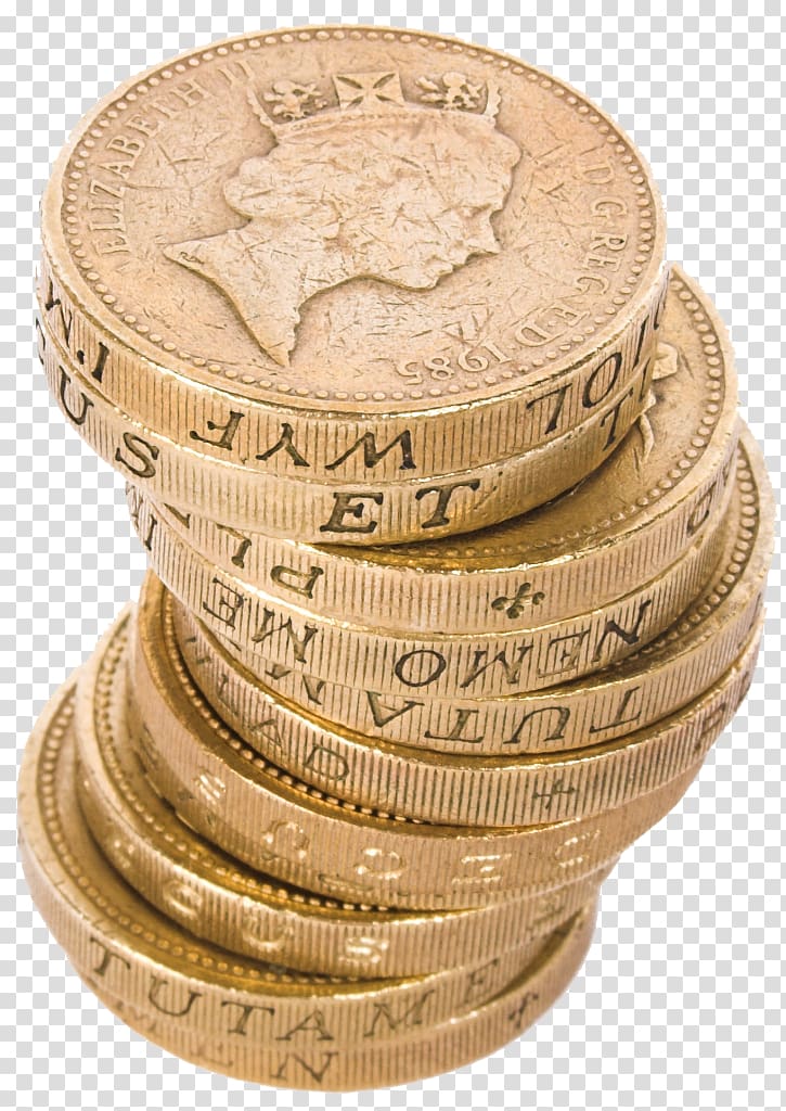 Coins of the pound sterling Coins of the pound sterling One pound Money, british pounds transparent background PNG clipart