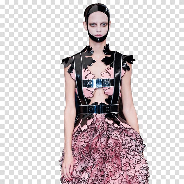 Supermodel Haute couture Runway fashion model, Alexander Mcqueen transparent background PNG clipart