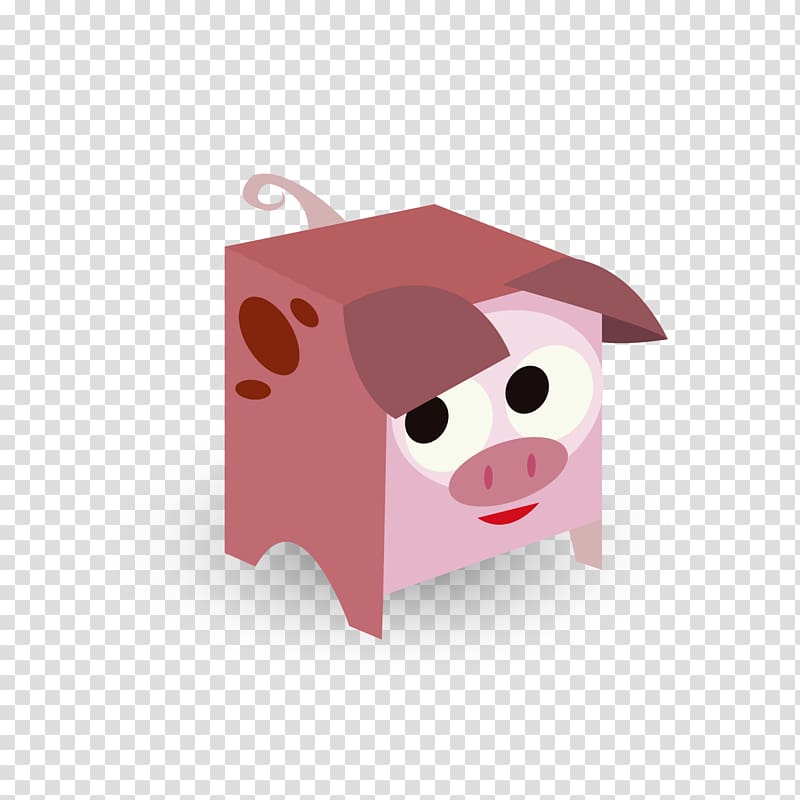 Domestic pig Paper Square Euclidean , square pig transparent background PNG clipart