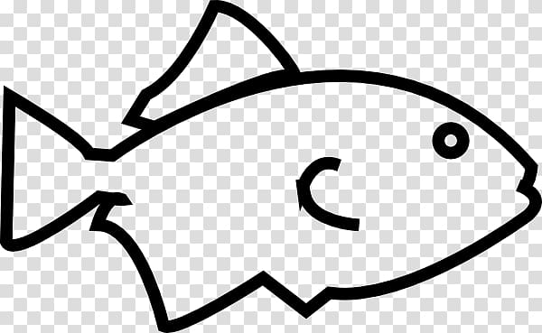 Fish as food , black outline of a fish transparent background PNG clipart