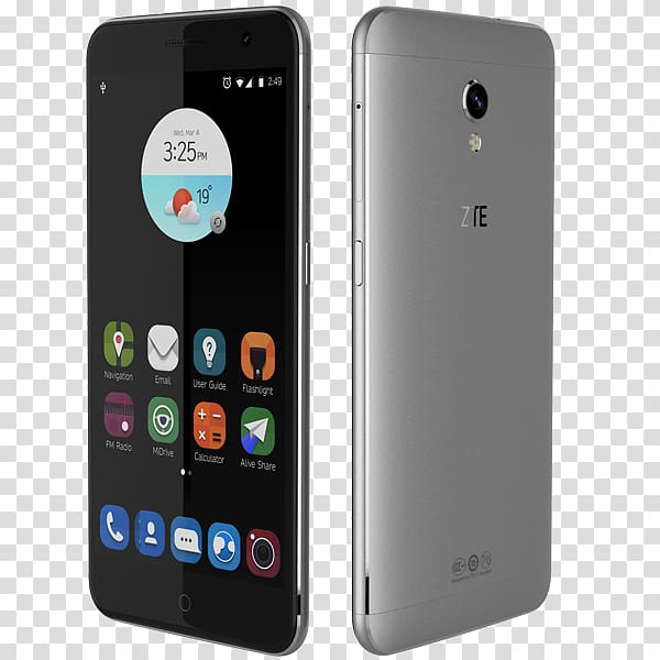 ZTE Blade V7 Lite Grey Hardware/Electronic ZTE Blade V7, 16 GB, Gold, Unlocked, GSM ZTE Blade V7 Grey Hardware/Electronic Smartphone, smartphone transparent background PNG clipart