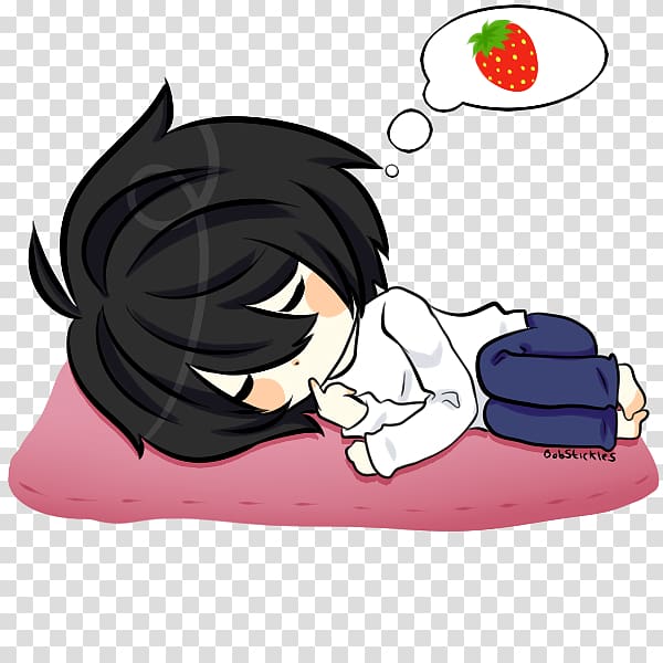 L Cat Sasuke Uchiha Chibi Anime, sleeping boy transparent background PNG clipart