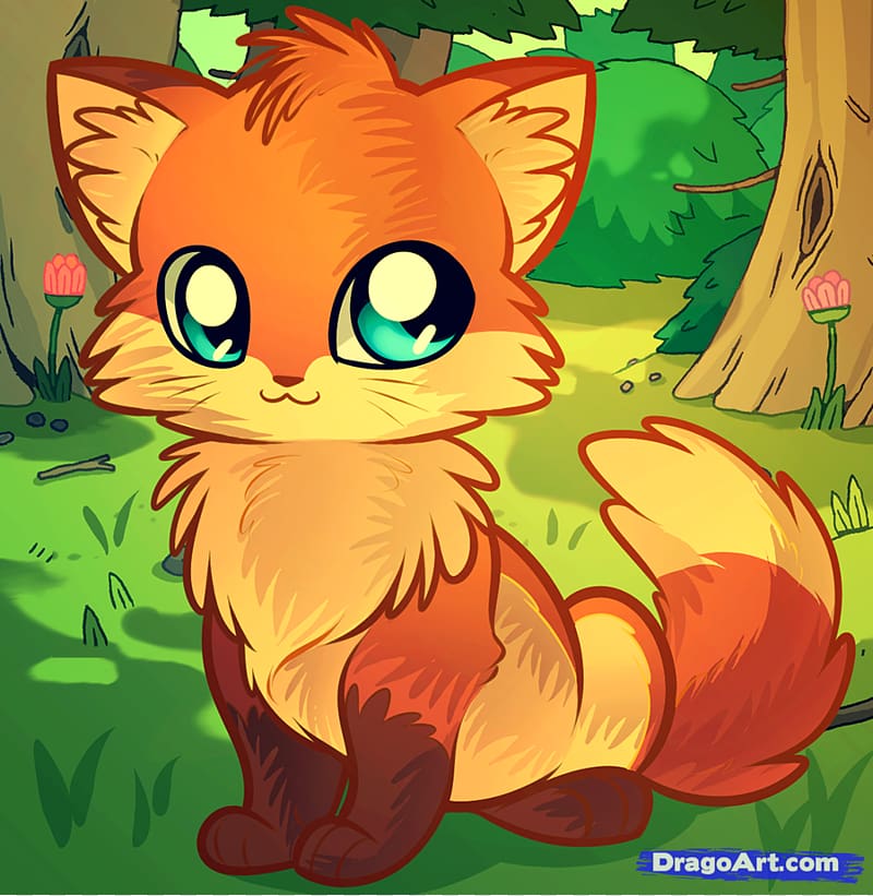 Anime Chibi  Kawaii Cute Fox Girl  Free Transparent PNG Clipart Images  Download