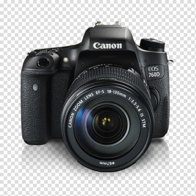 Canon EOS 750D Canon EOS 760D Canon EF-S 18–135mm lens Canon EF lens mount Canon EF-S 18–55mm lens, camera lens transparent background PNG clipart