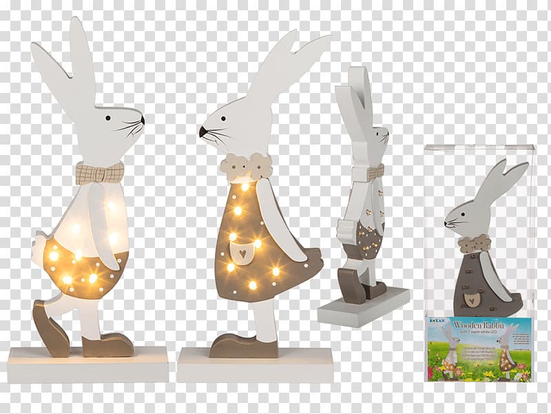 Rabbit Easter Bunny Light Gift, legno bianco transparent background PNG clipart