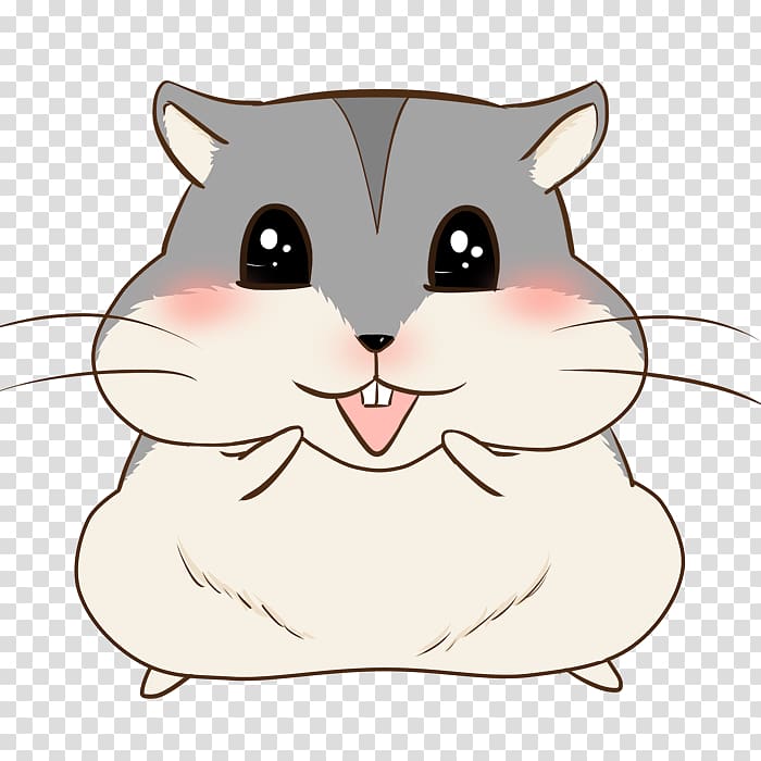 gray hamster illustration, Hamster Kitten Whiskers , Cute hamster Meng Meng da da transparent background PNG clipart