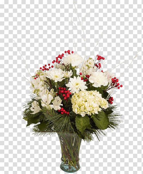 Floral design Flowers in a Vase Flower bouquet Cut flowers, christmas silk hydrangeas transparent background PNG clipart