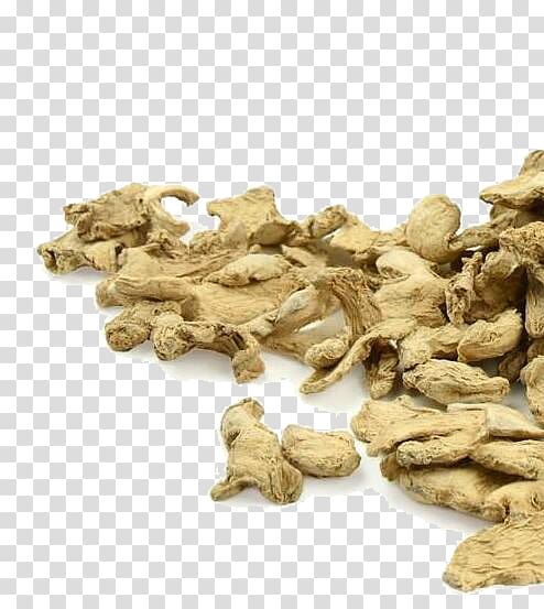 Ginger Chinese herbology Crude drug, Scattered ginger herbs transparent background PNG clipart