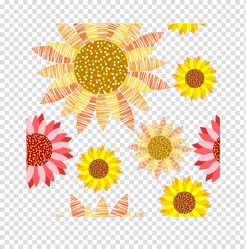 Common sunflower Painting Sunflowers, colorful sunflower transparent background PNG clipart