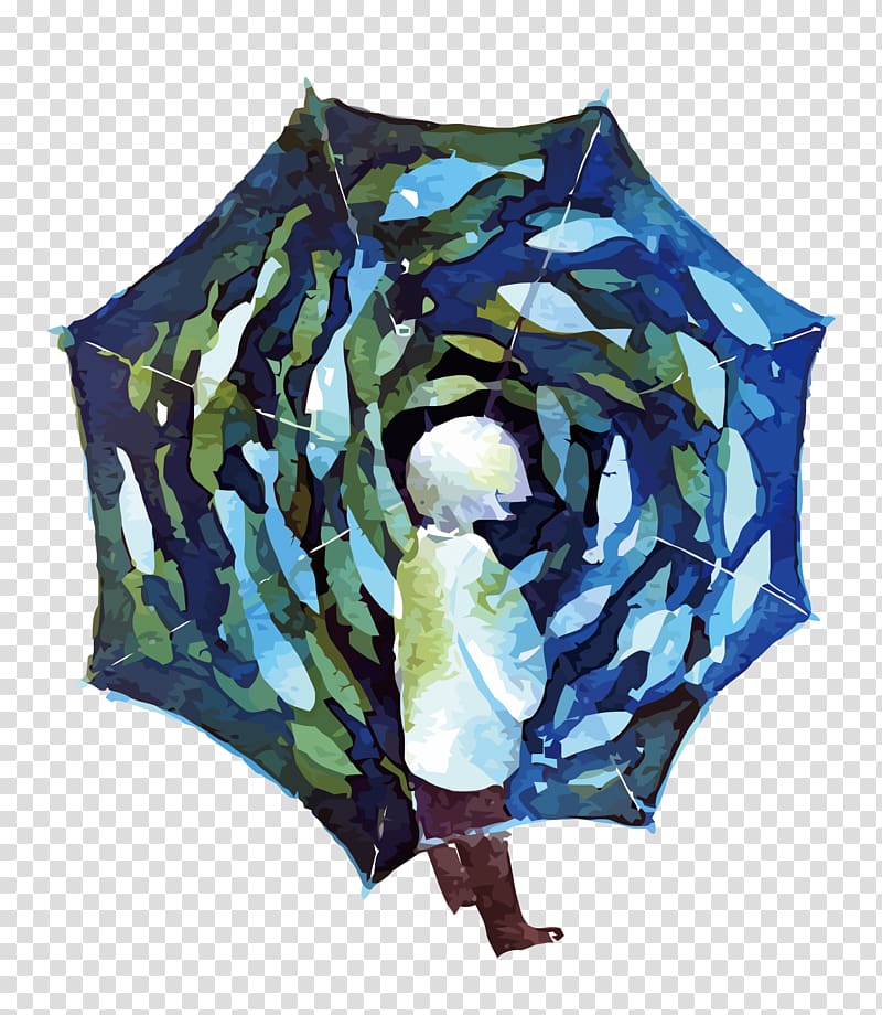 Watercolor painting Drawing Pixiv Illustration, umbrella and juvenile transparent background PNG clipart