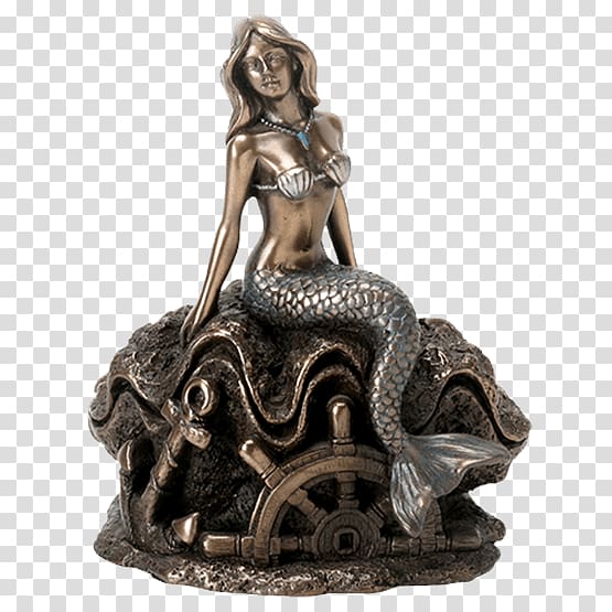Mermaid Ariel Statue Sculpture Legendary creature, Mermaid transparent background PNG clipart