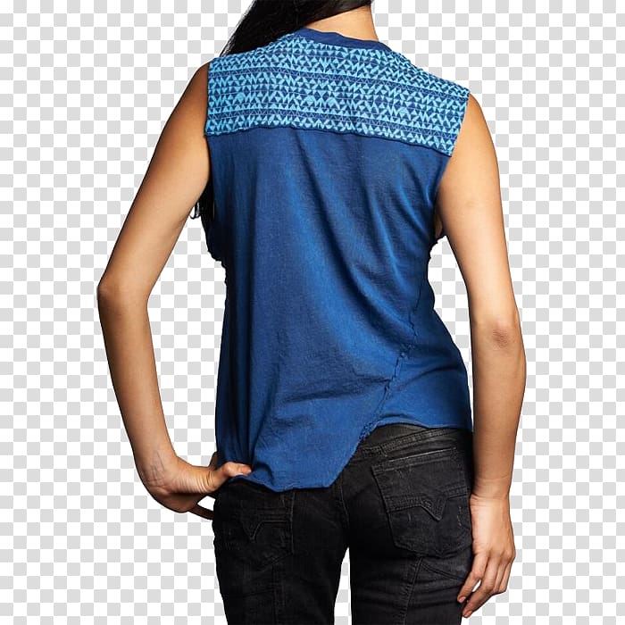 Sleeveless shirt Shoulder Cobalt blue Blouse, others transparent background PNG clipart