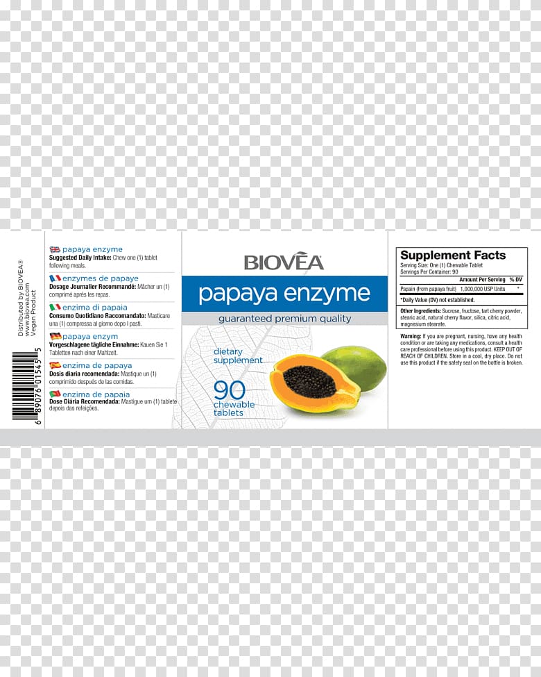 Enzyme Papaya Papain Tablet Brand, papaya transparent background PNG clipart