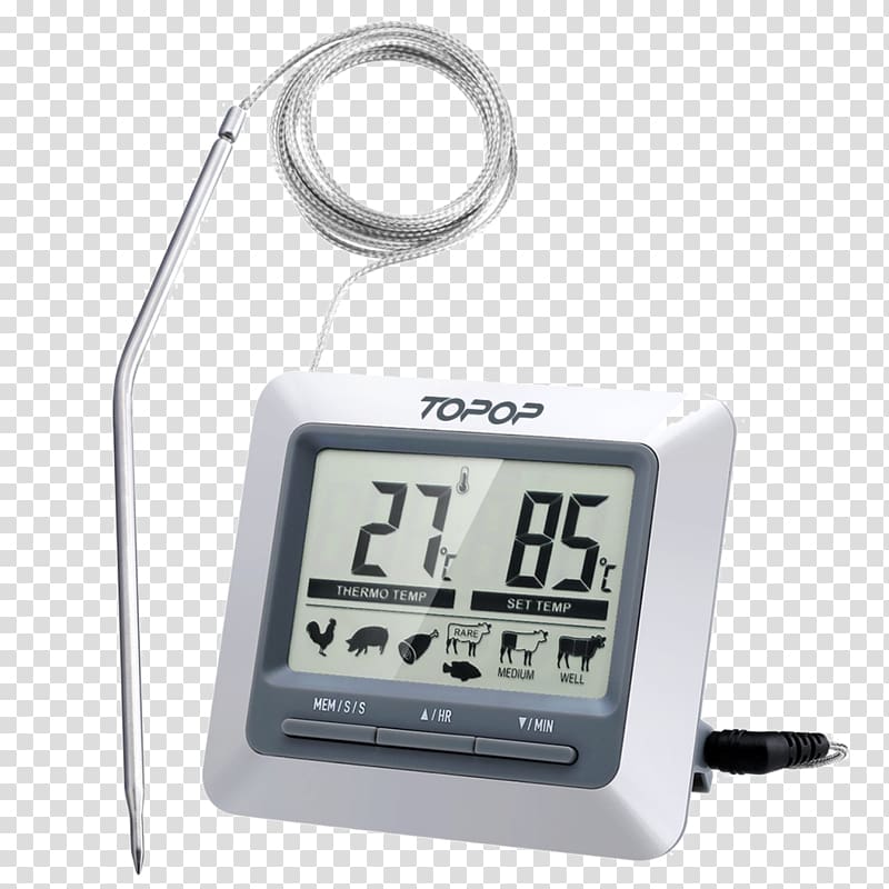 Barbecue Meat thermometer Timer, barbecue transparent background PNG clipart