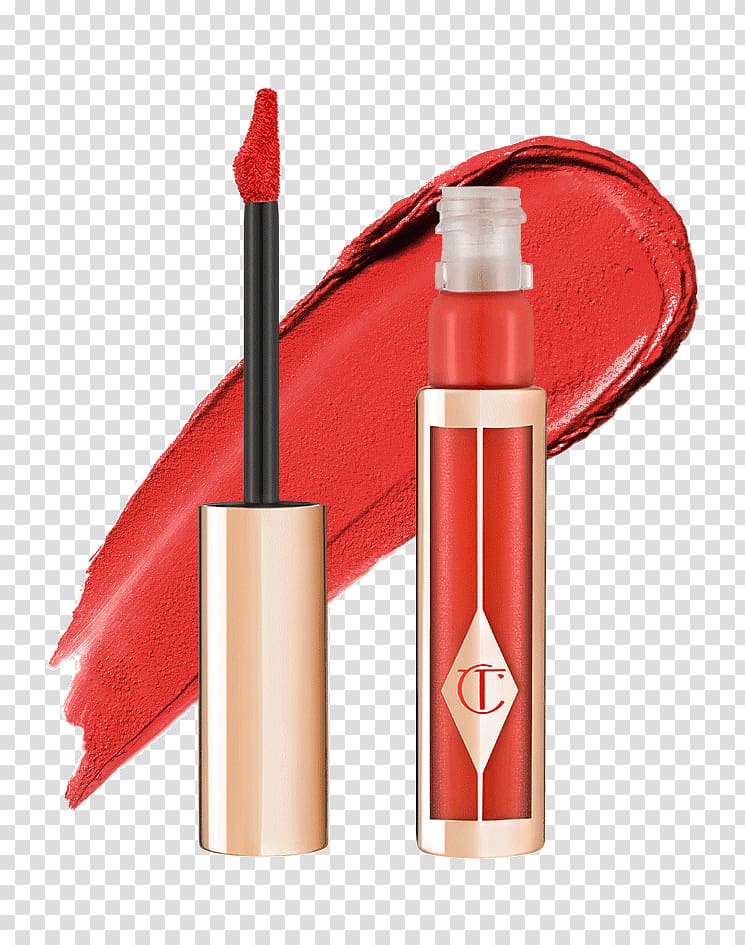 Lipstick Charlotte Tilbury Hot Lips Lip stain Cosmetics, walk of fame transparent background PNG clipart