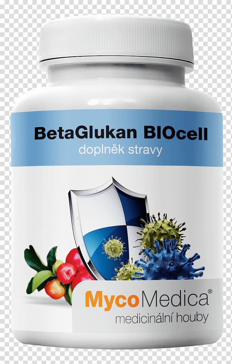 Dietary supplement MycoMedica BetaGlukan BIOcell Beta-glucan Turkey tail, agaricus transparent background PNG clipart