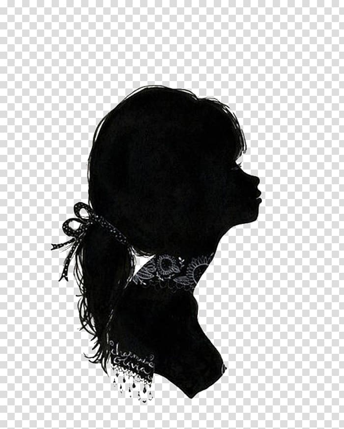 Silhouette Drawing Painting Art Illustration, Silhouette of a girl transparent background PNG clipart