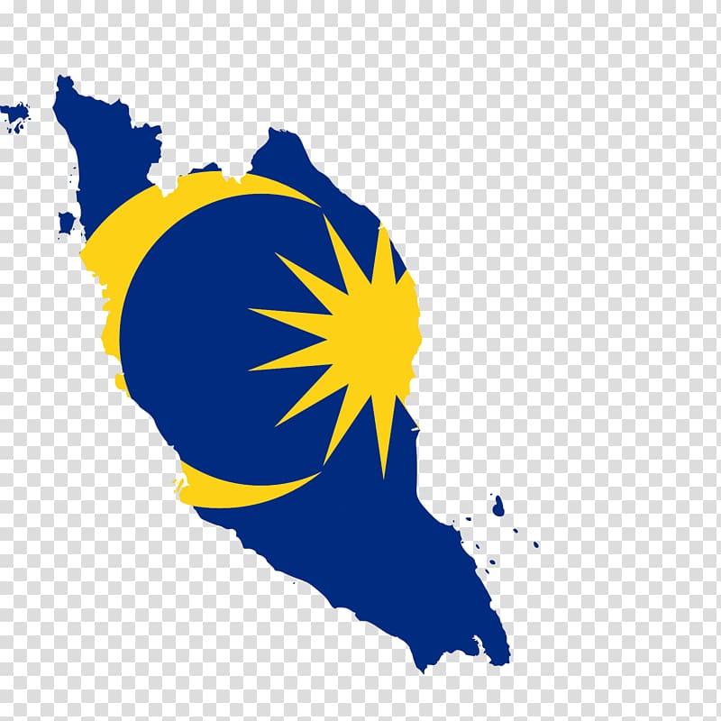 yellow crescent moon and star, Peninsular Malaysia Flag of Malaysia Map Flags of Asia, flag of malaysia transparent background PNG clipart