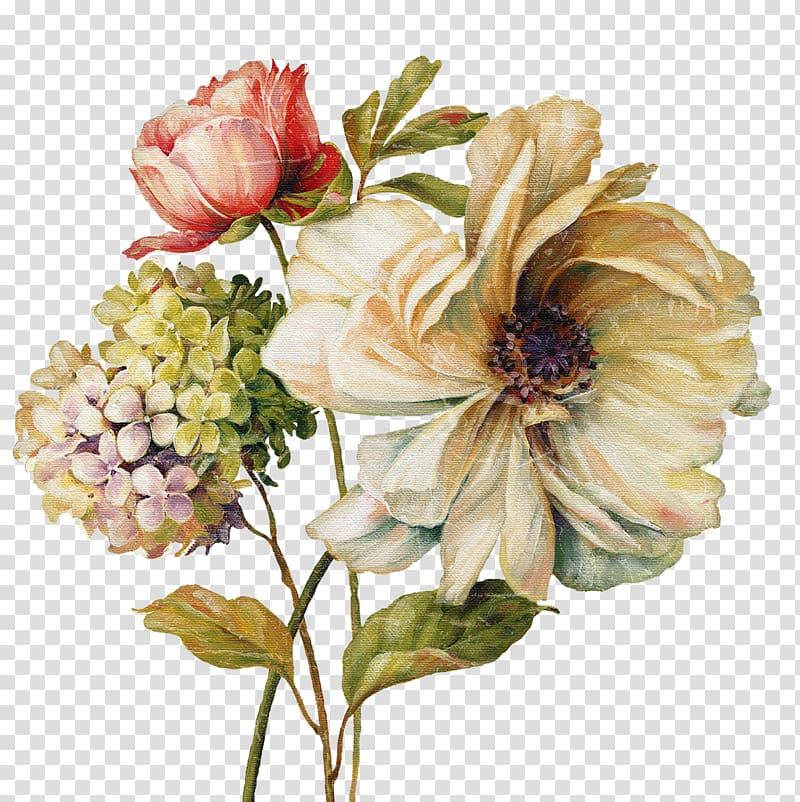 Painting Flower Art Printmaking Decoupage, audit transparent background PNG clipart