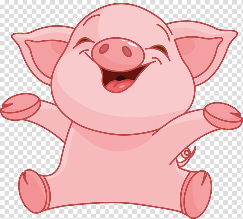piglet illustration, Domestic pig Cartoon , pig transparent background PNG clipart