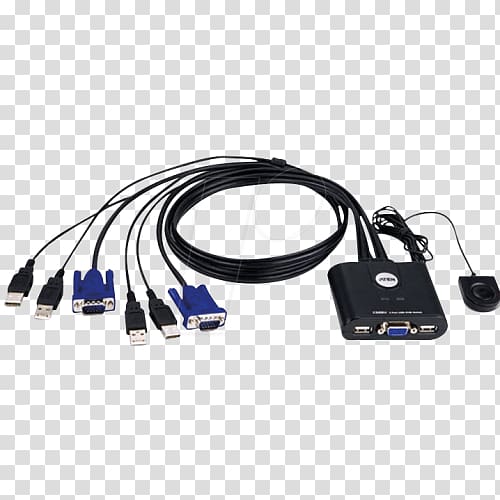 KVM Switches Computer mouse USB Network switch VGA connector, Computer Mouse transparent background PNG clipart