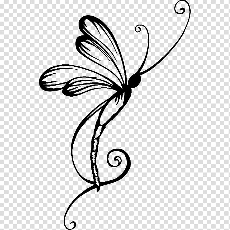 Dragonfly Tattoo Wall decal, dragonfly transparent background PNG clipart