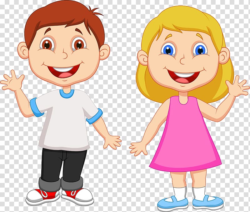 girl and boy smiling , Cartoon Boy , student transparent background PNG clipart
