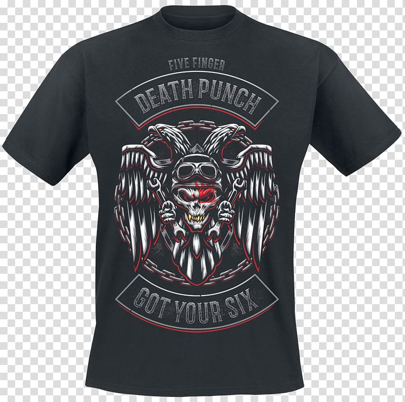 T-shirt Five Finger Death Punch rock Top, T-shirt transparent background PNG clipart
