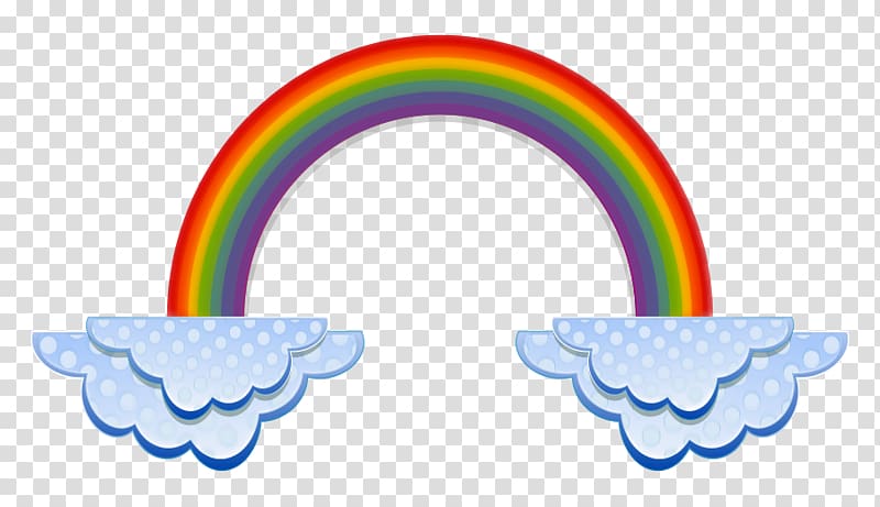 Rainbow Cloud Color , Clouds transparent background PNG clipart