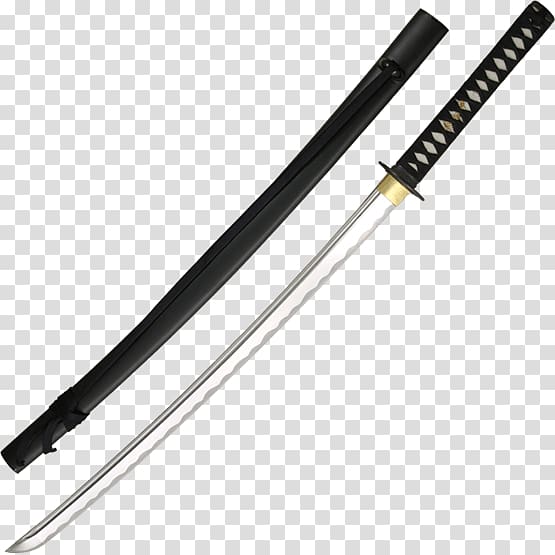 Katana Wakizashi Japanese sword Weapon, katana transparent background PNG clipart