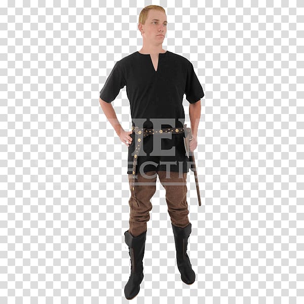 Tunic English medieval clothing T-shirt Costume, T-shirt transparent background PNG clipart