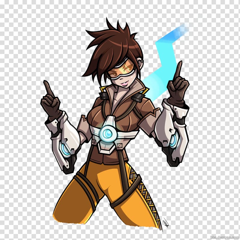 Overwatch Tracer Fan art Character, over watch transparent background PNG clipart