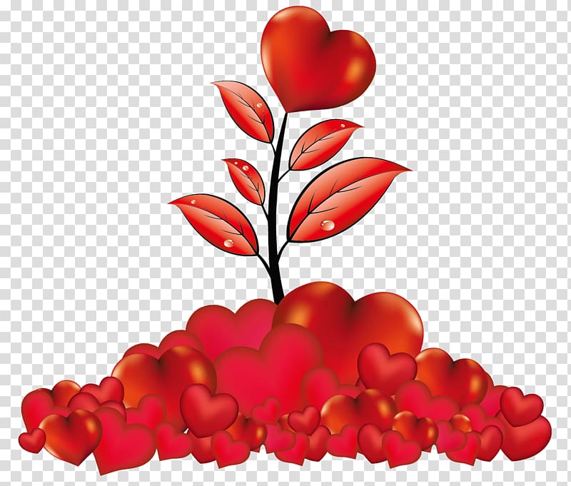 Heart Love Valentines Day, Heart tree transparent background PNG clipart