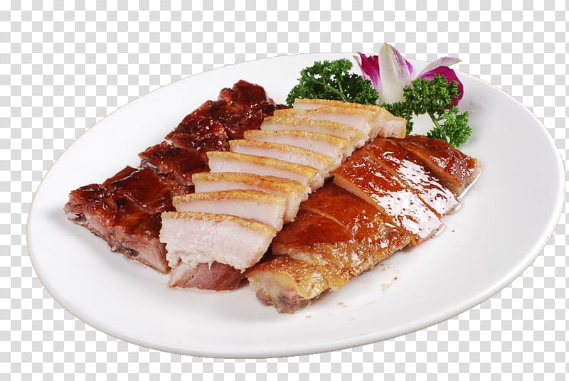 Roast goose Peking duck Buzhenina, Pork roast fight transparent background PNG clipart