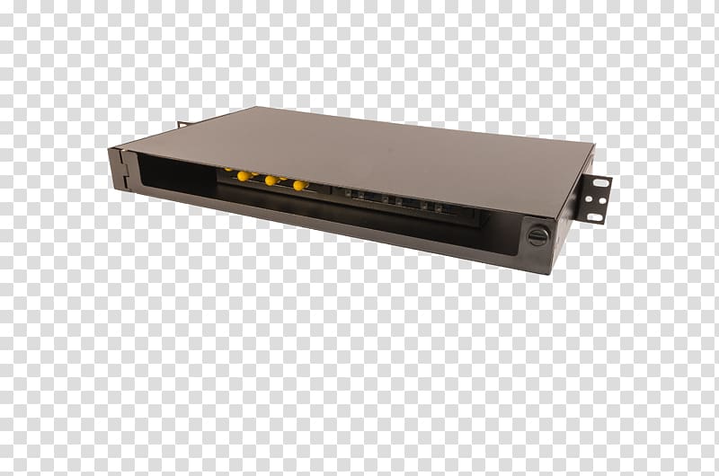 Ethernet hub Optical fiber 19-inch rack Rack unit Fiber cable termination, optical fiber transparent background PNG clipart