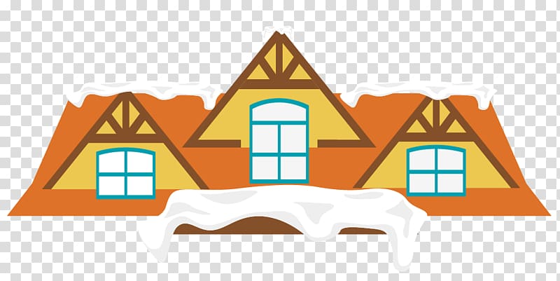 Window Roof House Gable, orange house roof snow transparent background PNG clipart