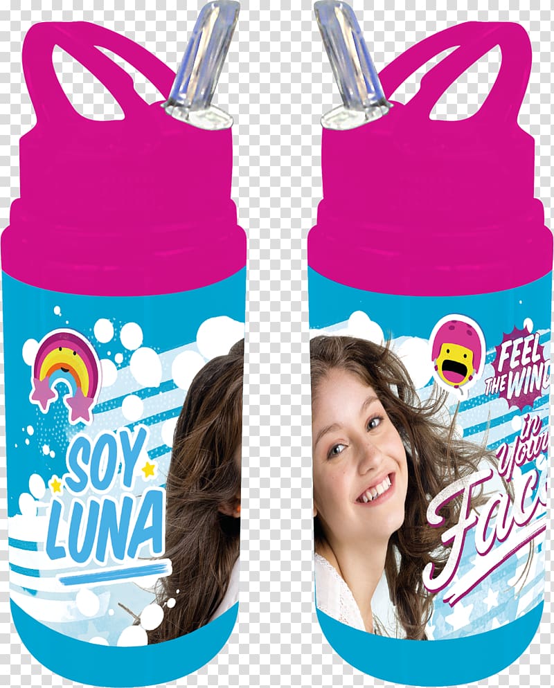Soy Luna Bottle Canteen Water Aluminium, SOY LUNA transparent background PNG clipart