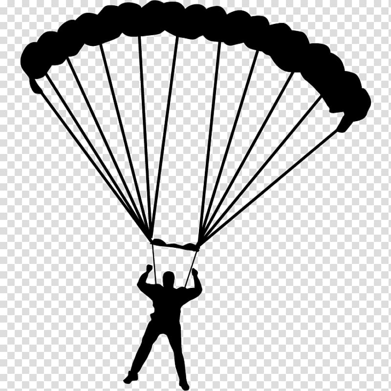 Parachute Parachuting Drawing Paratrooper, parachute transparent