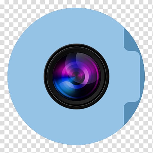 purple cameras & optics electric blue lens, Folder transparent background PNG clipart