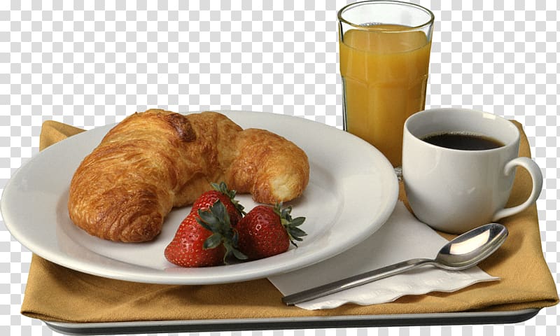 Coffee Breakfast Tea Croissant Lunch, Сroissant transparent background PNG clipart