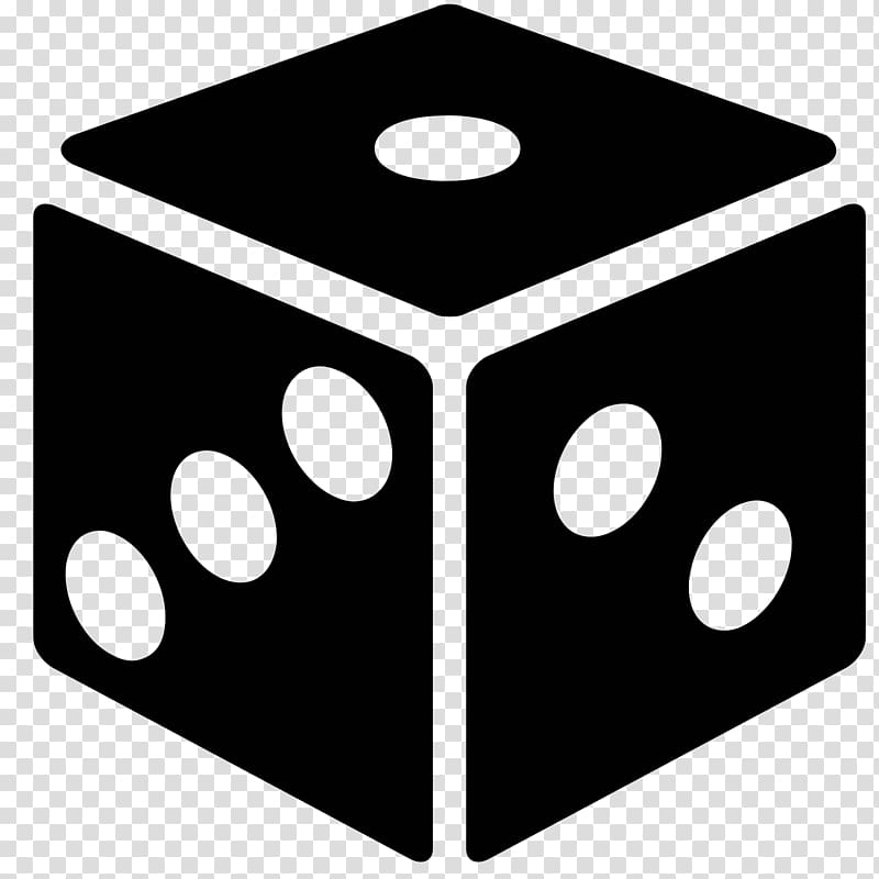 Black & White Dice Role-playing game, casino chip transparent background PNG clipart