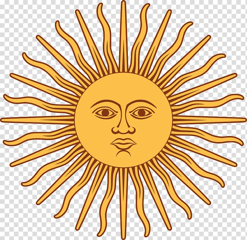 Flag of Argentina Sun of May , Rising Sun transparent background PNG clipart