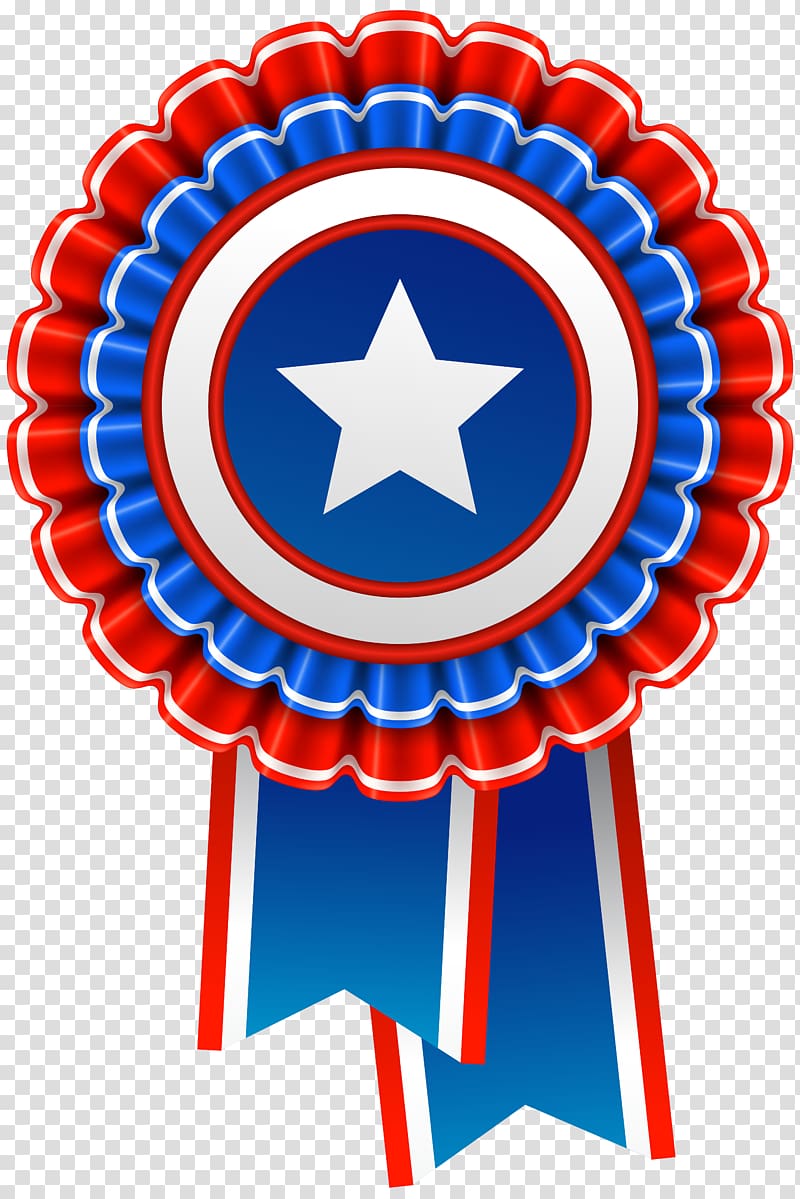 red, blue and white ribbon graphic, Captain America Chile Iron-on , America Rosette Decor transparent background PNG clipart
